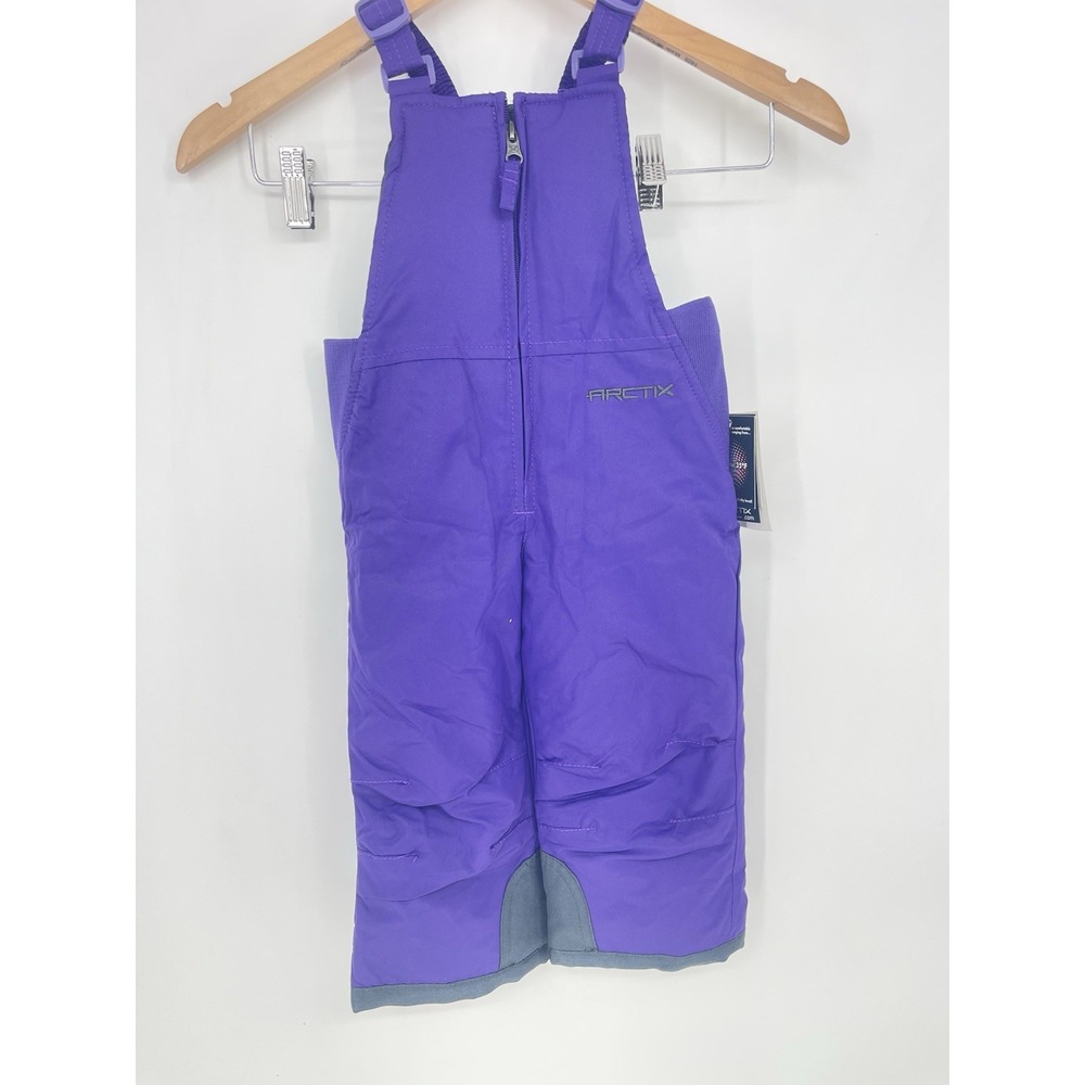 NWT Arctix Toddler Snow Bib Overalls 24M Purple Insulated Winter‎ Pants Girls